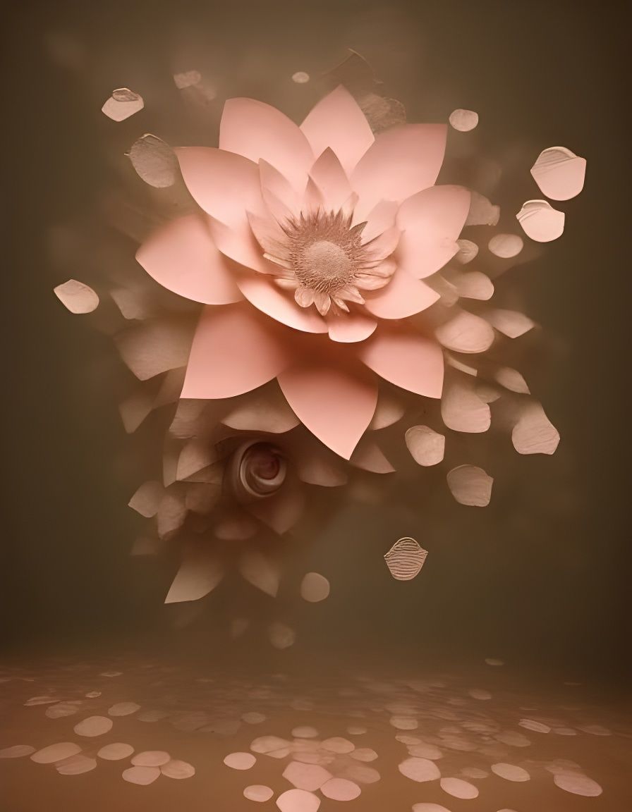 Exploding Paper Flowers: Cinematic Octane Render