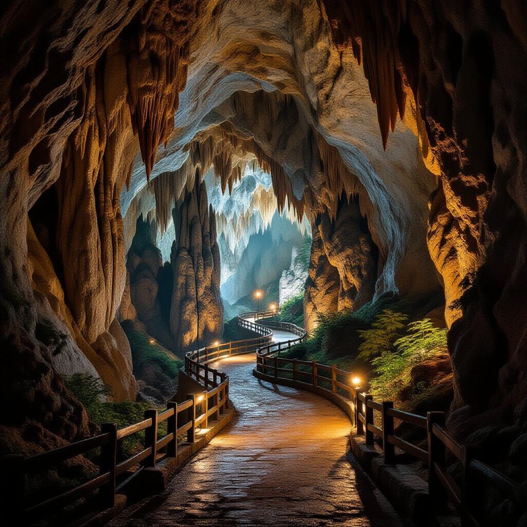 Postojna Cave Interior with Limestone, in Simon Stalenhag St...