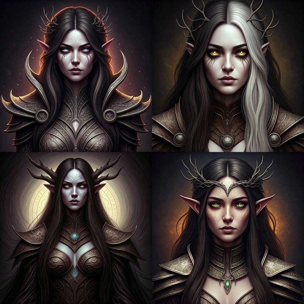 Hexblood Druidess with Fae Beauty and Eerie Allure