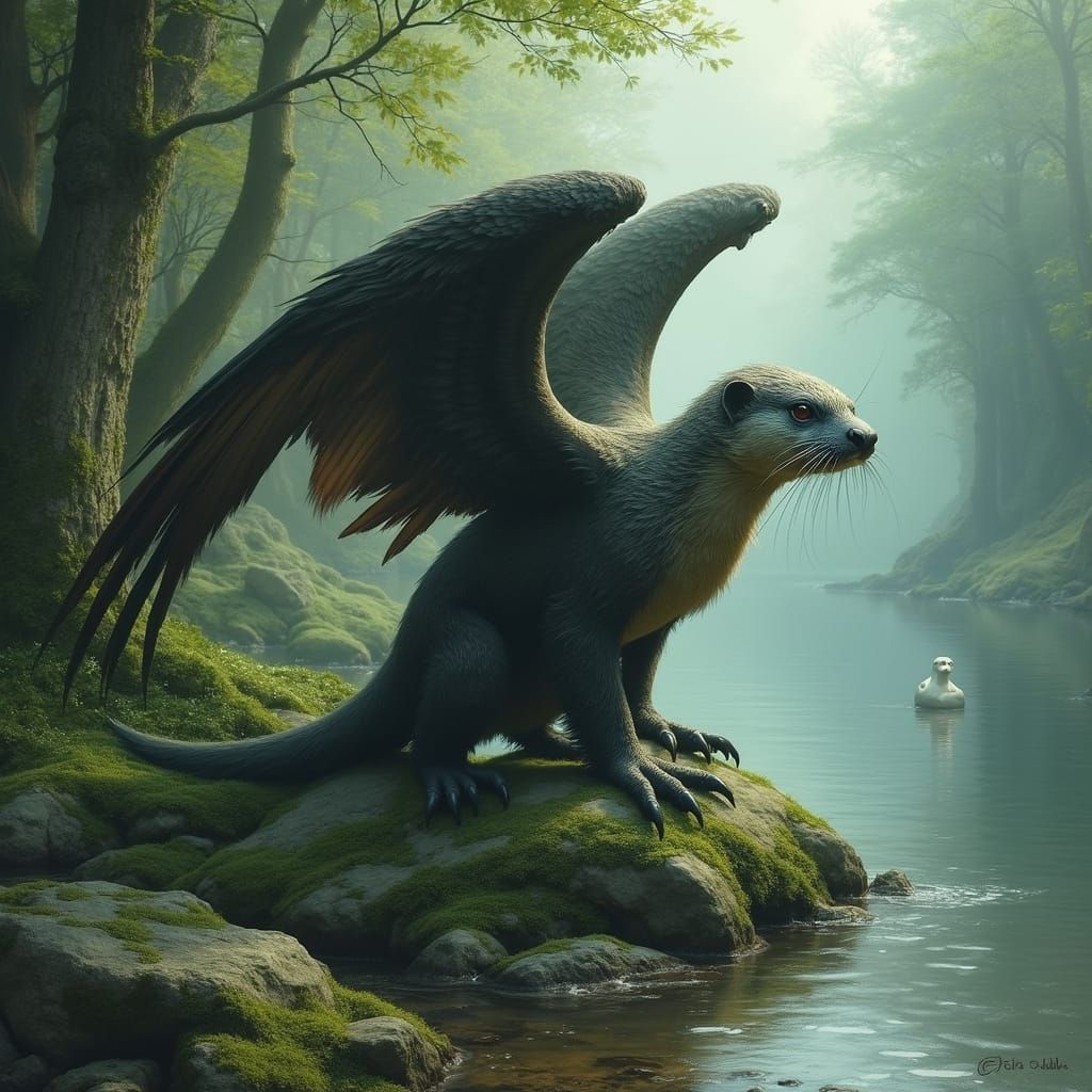 Mystical Riverbank Guardian