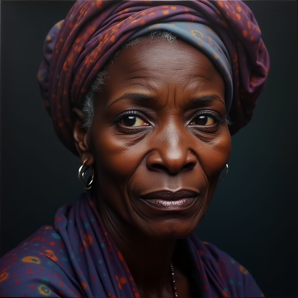 Poignant Portrait of a Wise African Woman