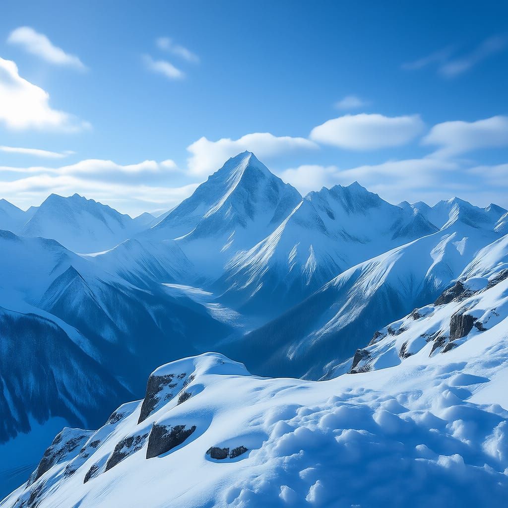 Epic Mountain Vista Cinematic Film Still