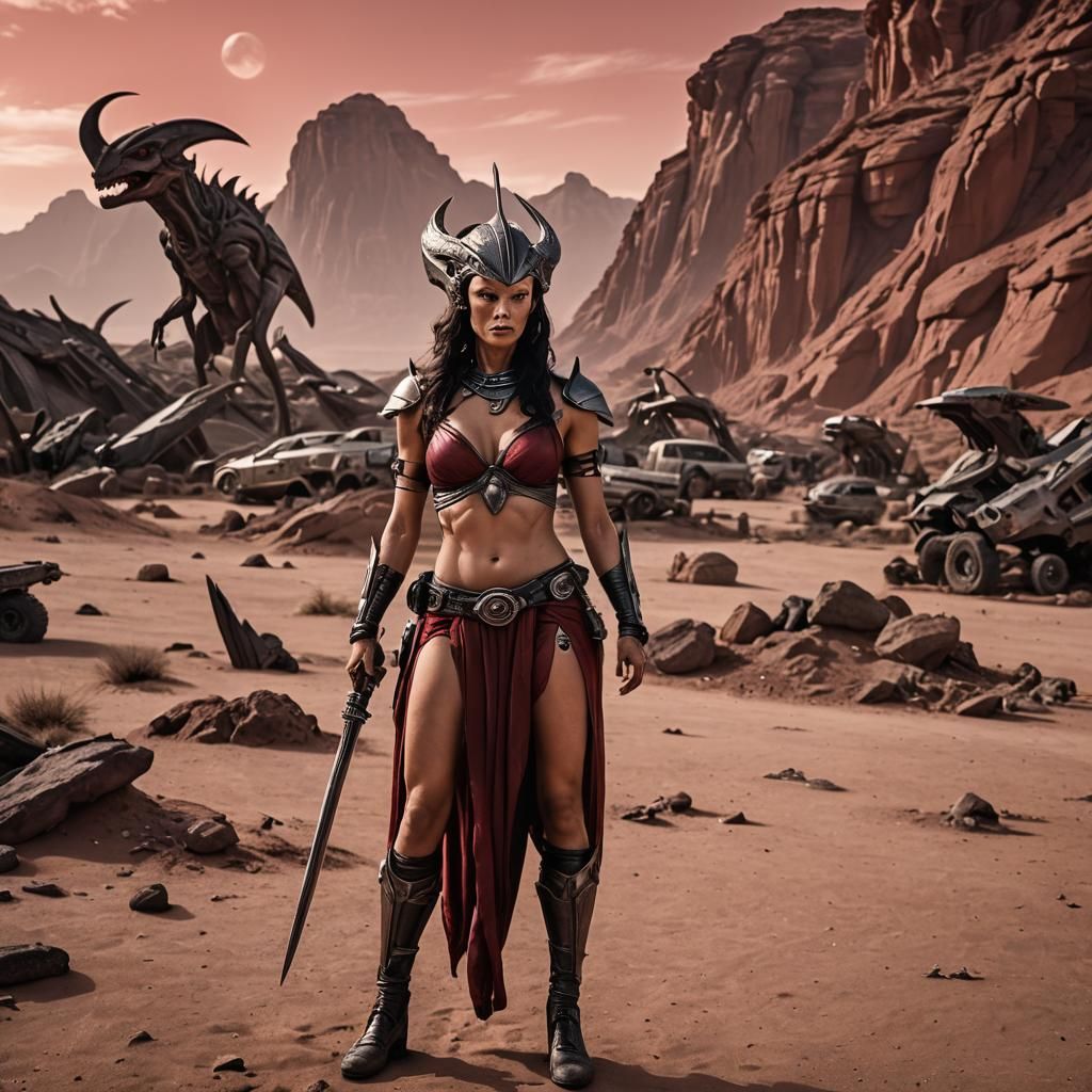 Bikini Space Princess on Alien Movie Set