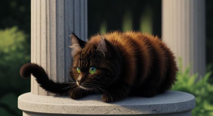 Hyperreal Fuzzy Caterpillar with Cat Features