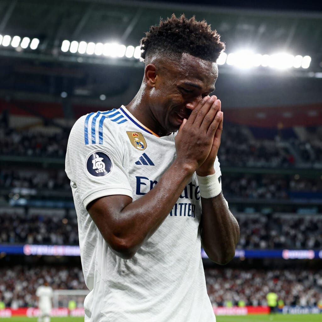 Real Madrid Star Vinicius Jr. in Emotional On-Pitch Moment