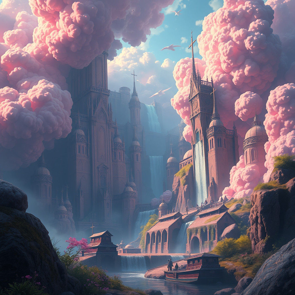 Fantastical Heaven Concept Art in Deep Color
