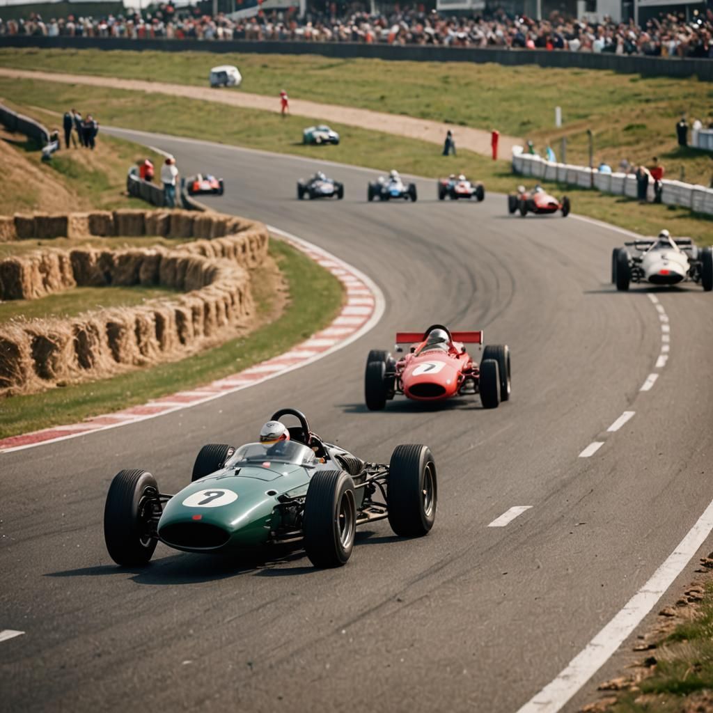 1960 F1 cars racing in Zandvoort