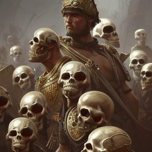 Skeletal Roman Army: Hyperdetailed Concept Art