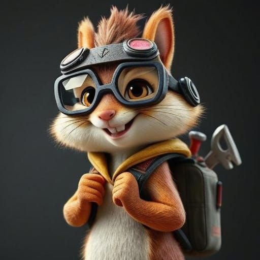 Gadget Hackwrench: Inventive Chipmunk with Goggles