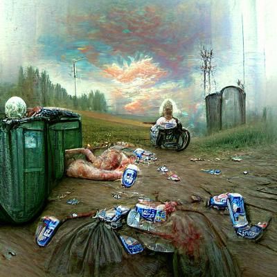 Post-Apocalyptic Landscape in Dystopian Style
