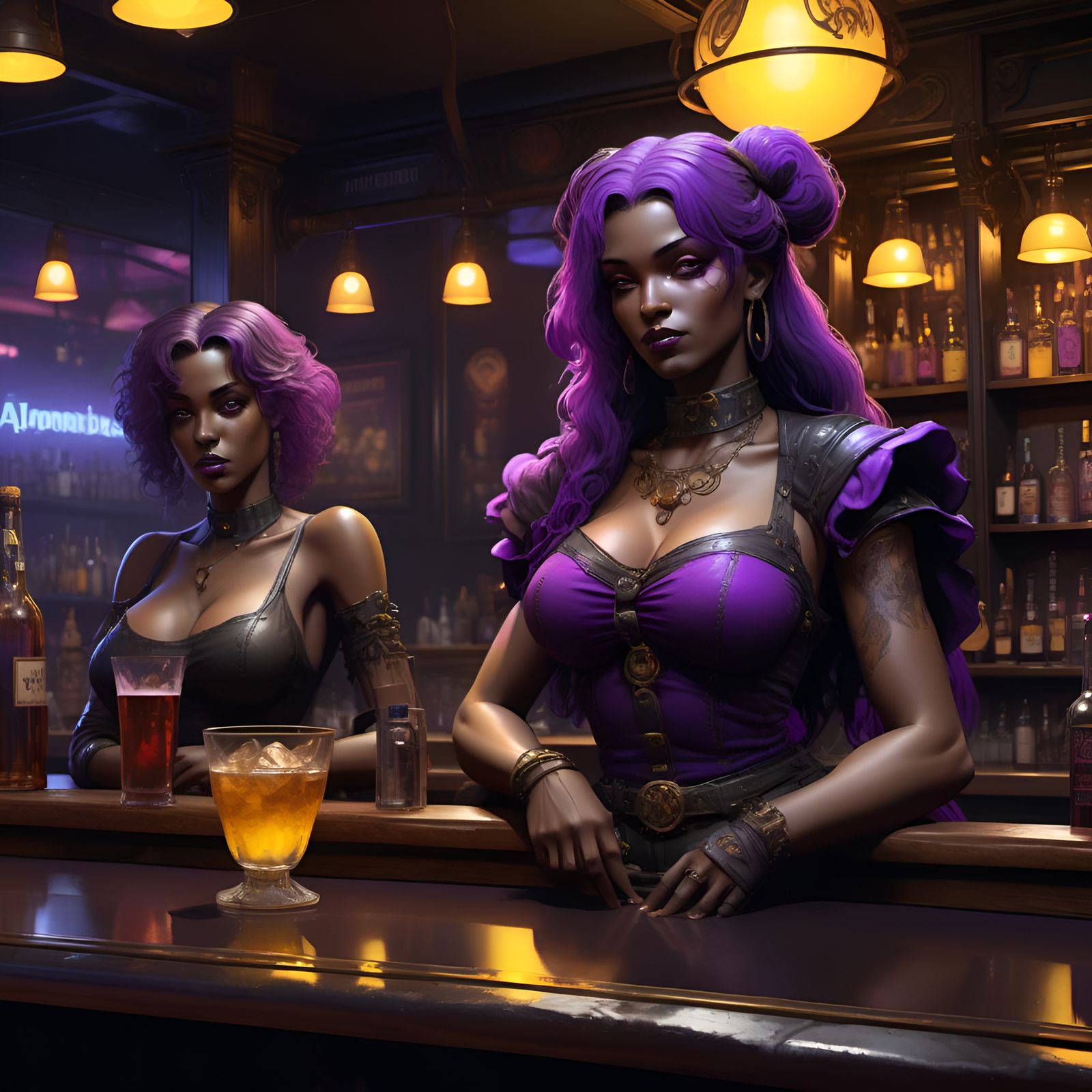 Dark Fantasy: Black Betty and Rosie at the Bar