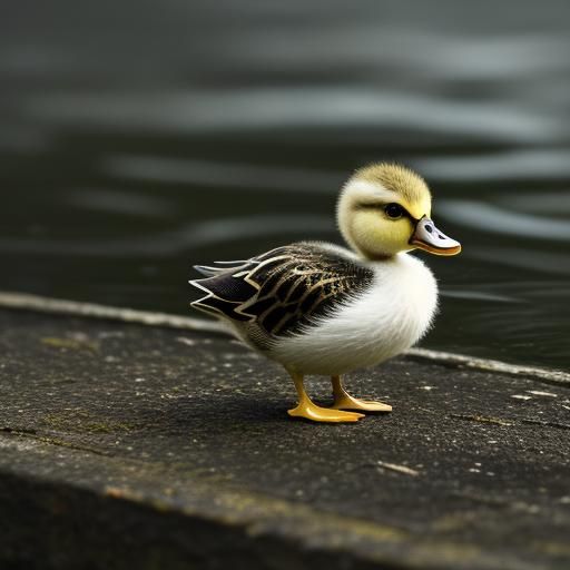 Hyperrealistic Duckling Portrait in HDR
