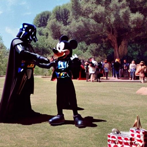 Darth Vader and Mickey Mouse Picnic on Mustafar
