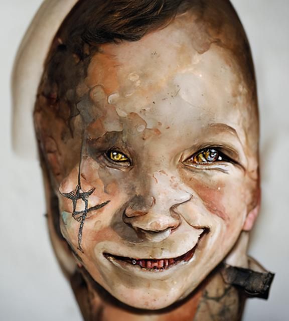 Smiling Child Portrait in Digital Art Style
