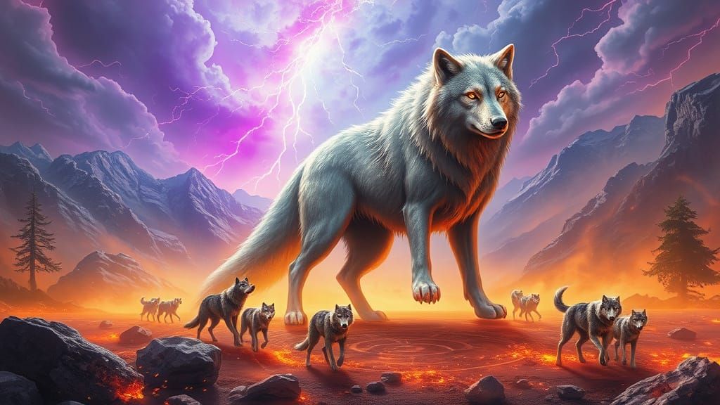 Majestic Wolf Guardian of Mystical Valley