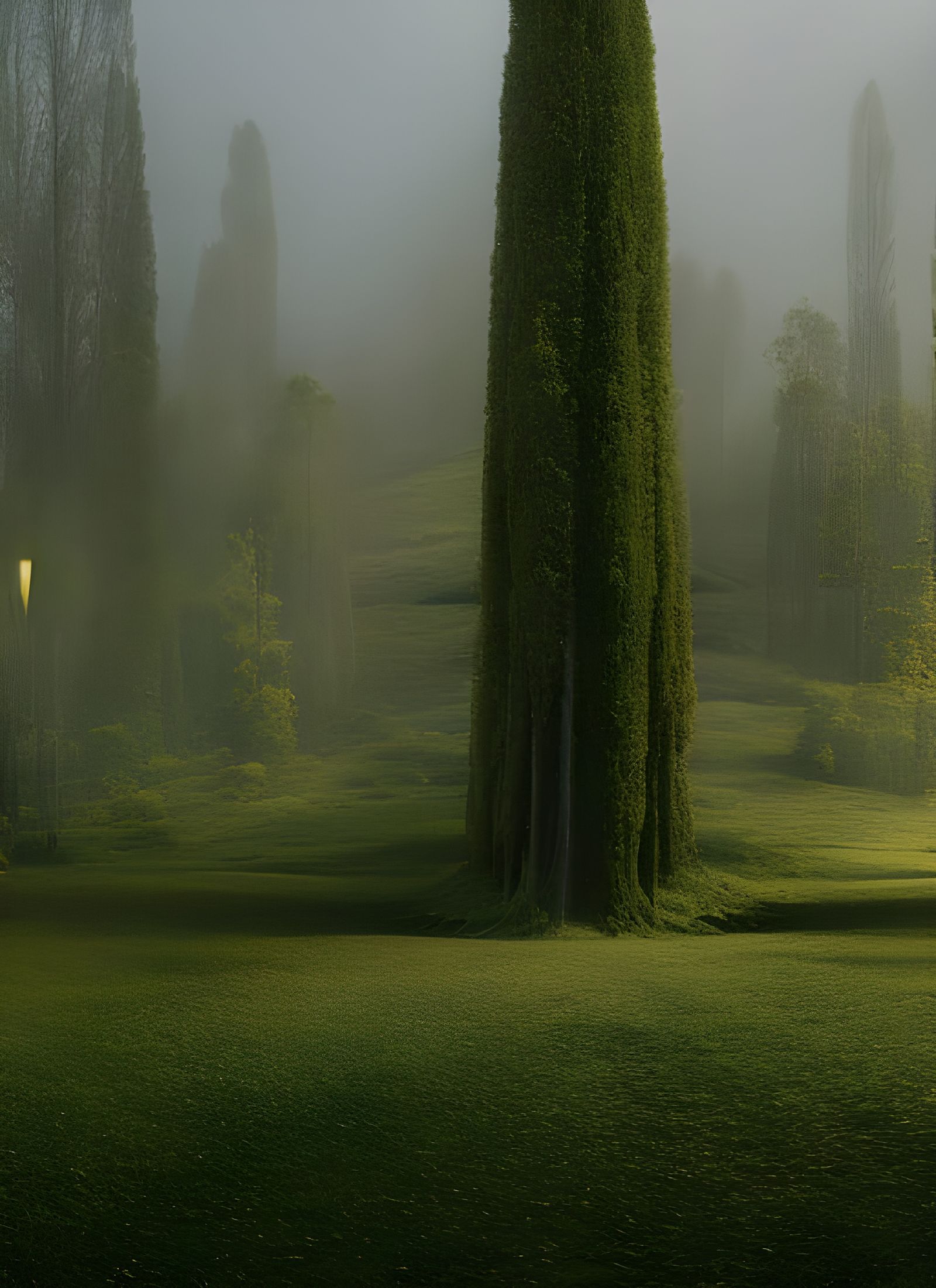 Biopunk Pond Eruption in Golden Light