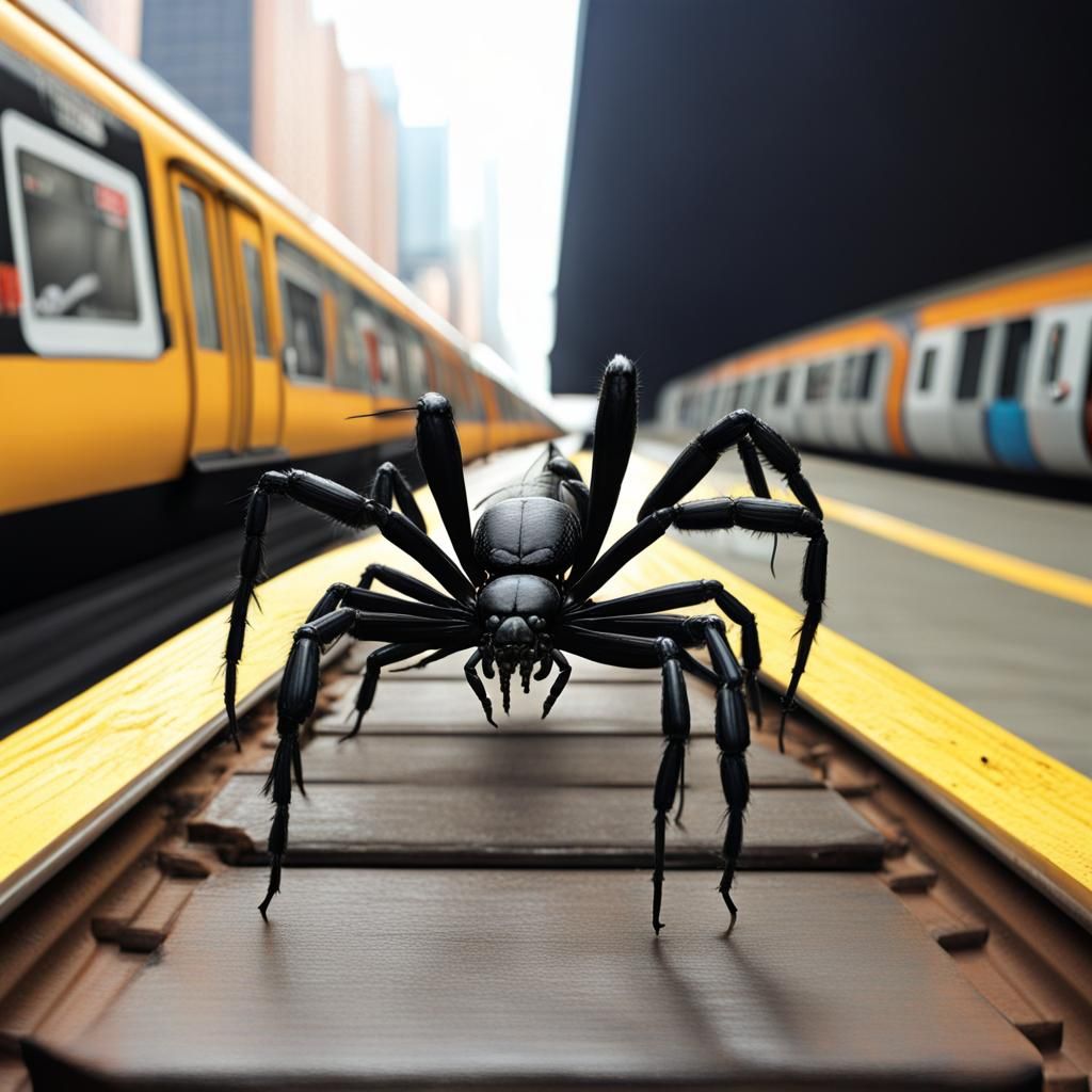Insect Hybrid on Subway Platform