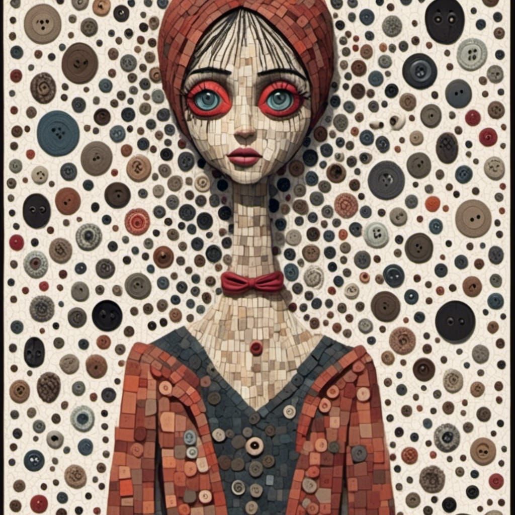 Horror Doll Composed of Found Materials