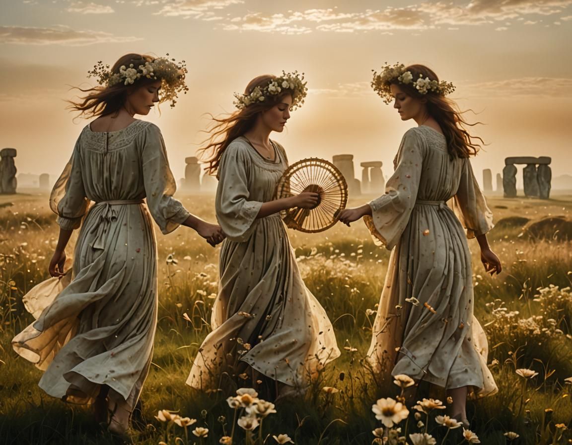 Ethereal Sunset Dance in Pictorialist Style