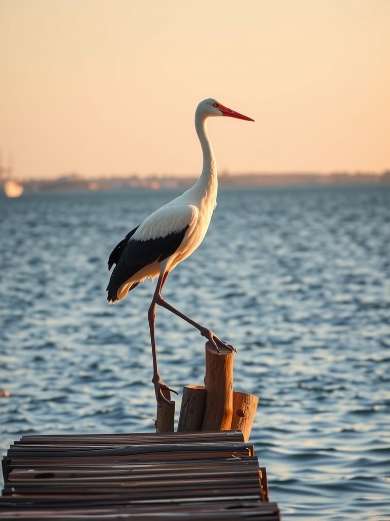 Crane Balances in Karate Kick Pose at Sunset