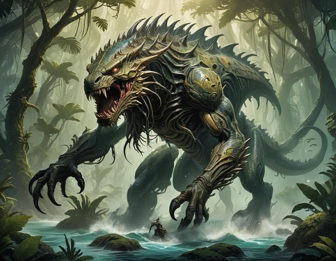 Deep in the jungles of the mysterious alien world, a creatur...