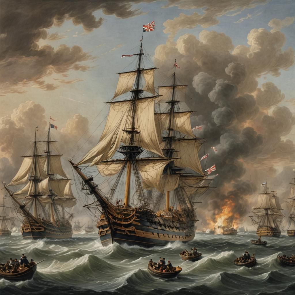 HMS Victory at Trafalgar