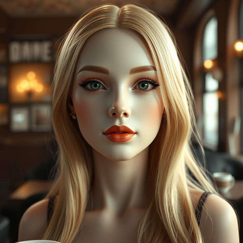 Realistic Female Mask Torso in Volumetric Lighting