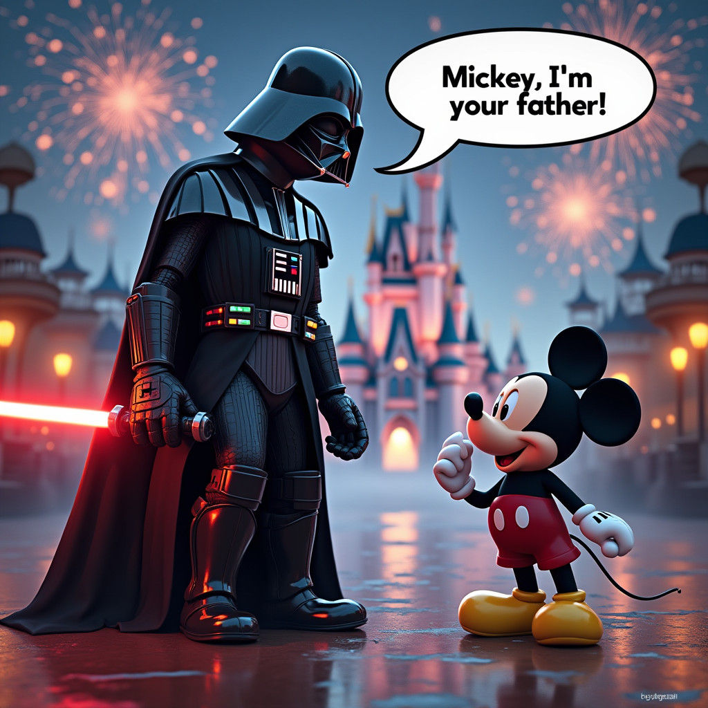 Darth Vader Reveals Shocking Truth to Mickey Mouse in Whimsi...