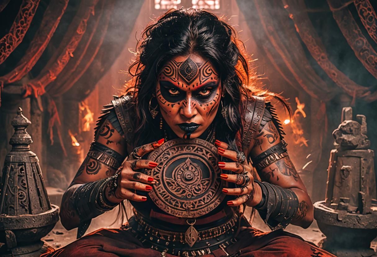 Frightening Indian Witch in Cursed Temple: Cinematic Horror