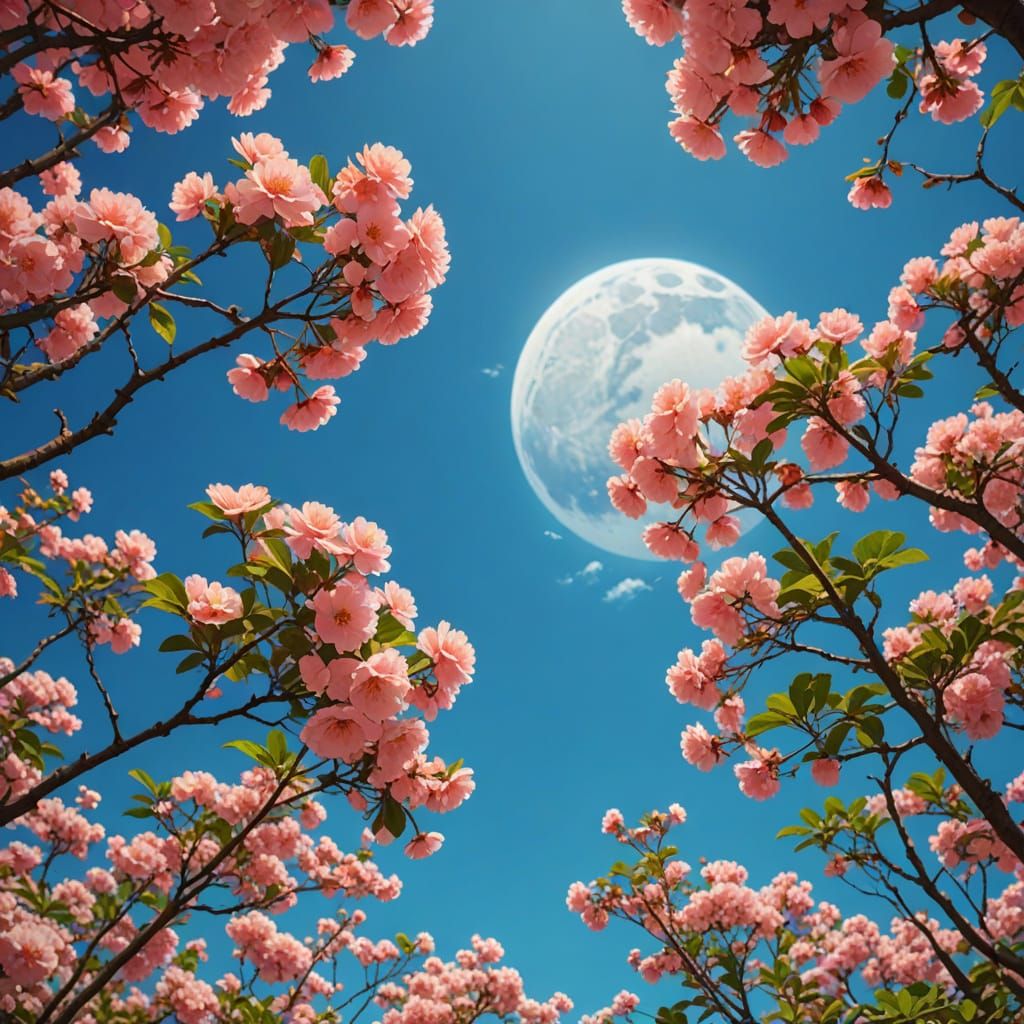 Surreal Cherry Blossom in Soft Focus, Studio Ghibli and Mako...