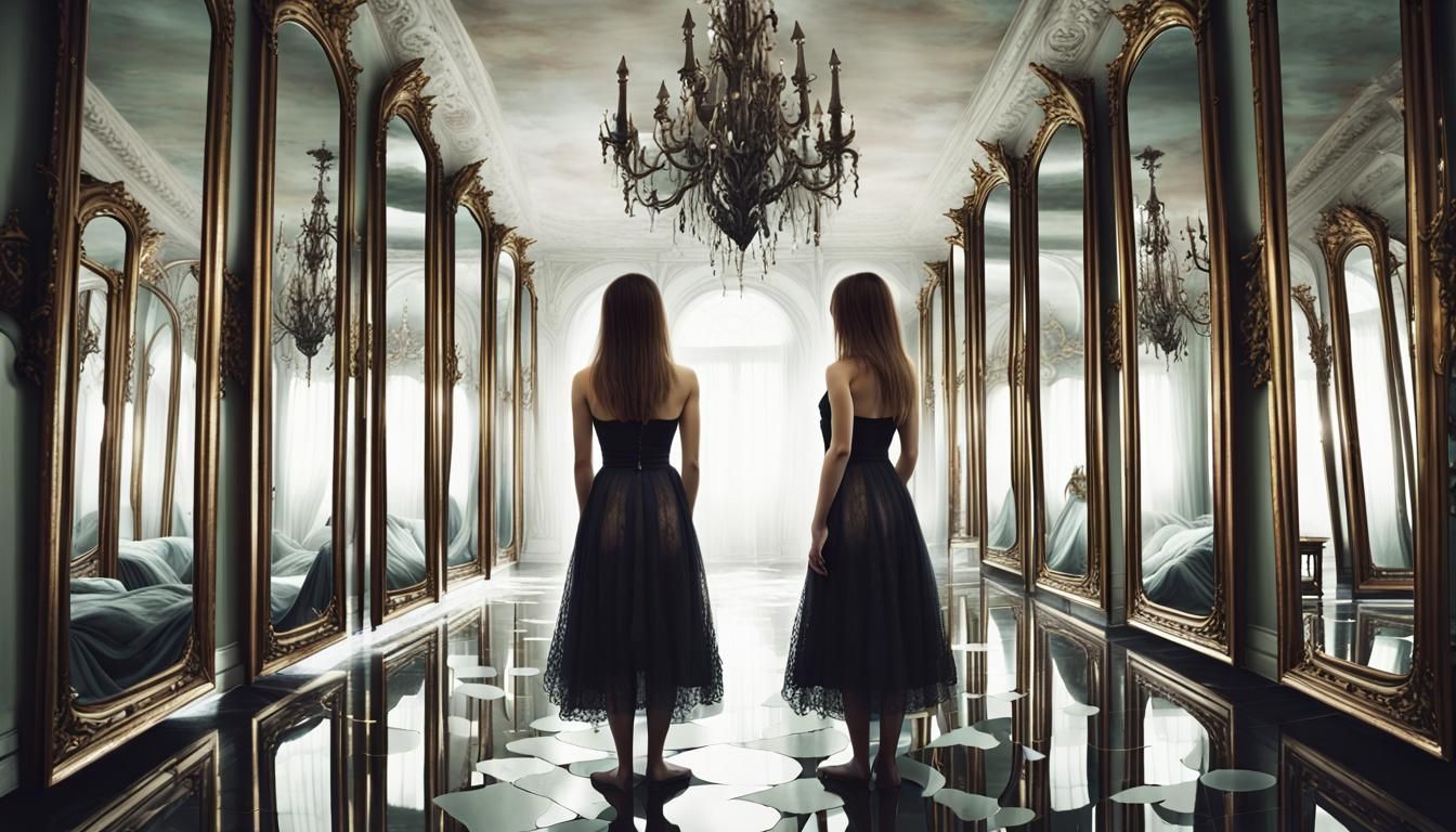 Horrifying House of Mirrors: A Beautiful Woman's Nightmare