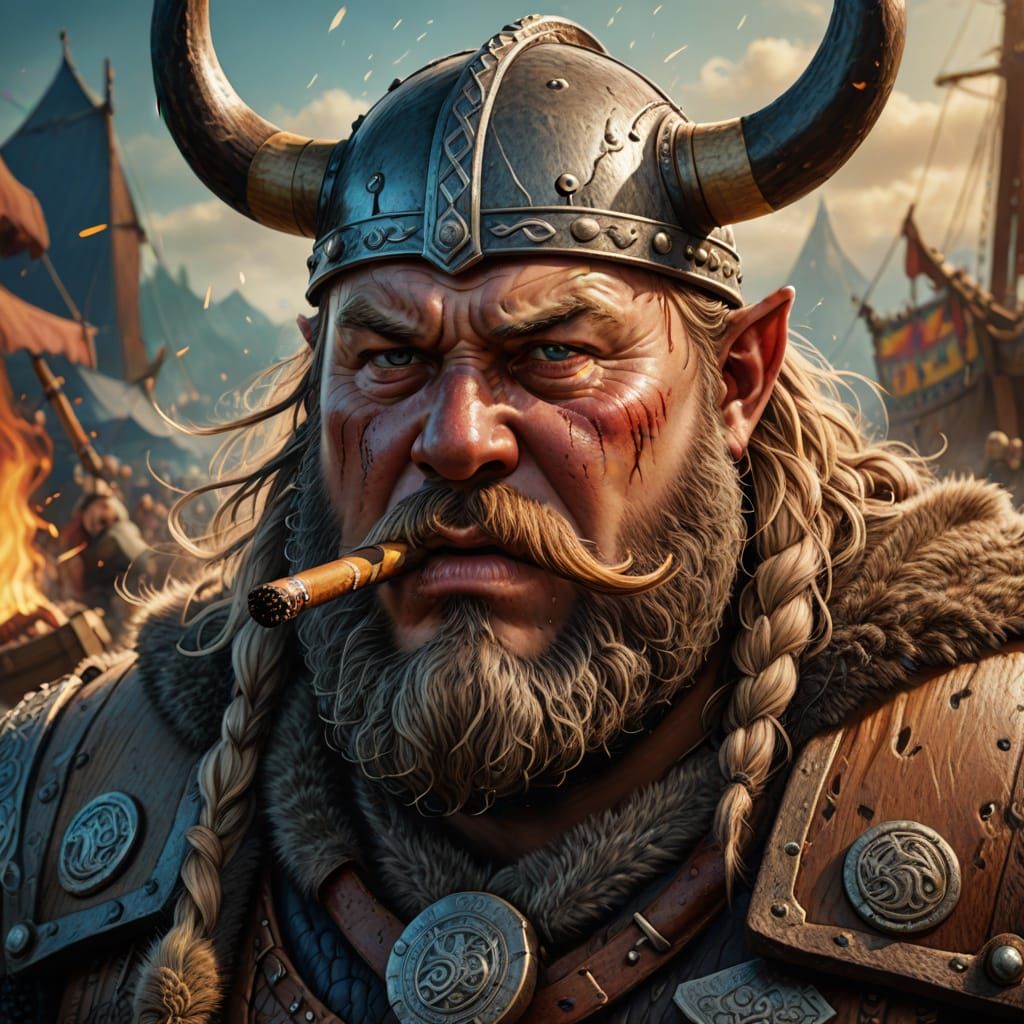 Viking Warrior in Splendid Color