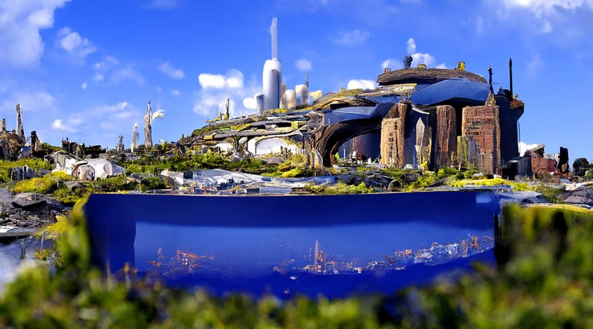 Architecture, Buildings and Structures; Artstation rendering of City of Utopia, future city