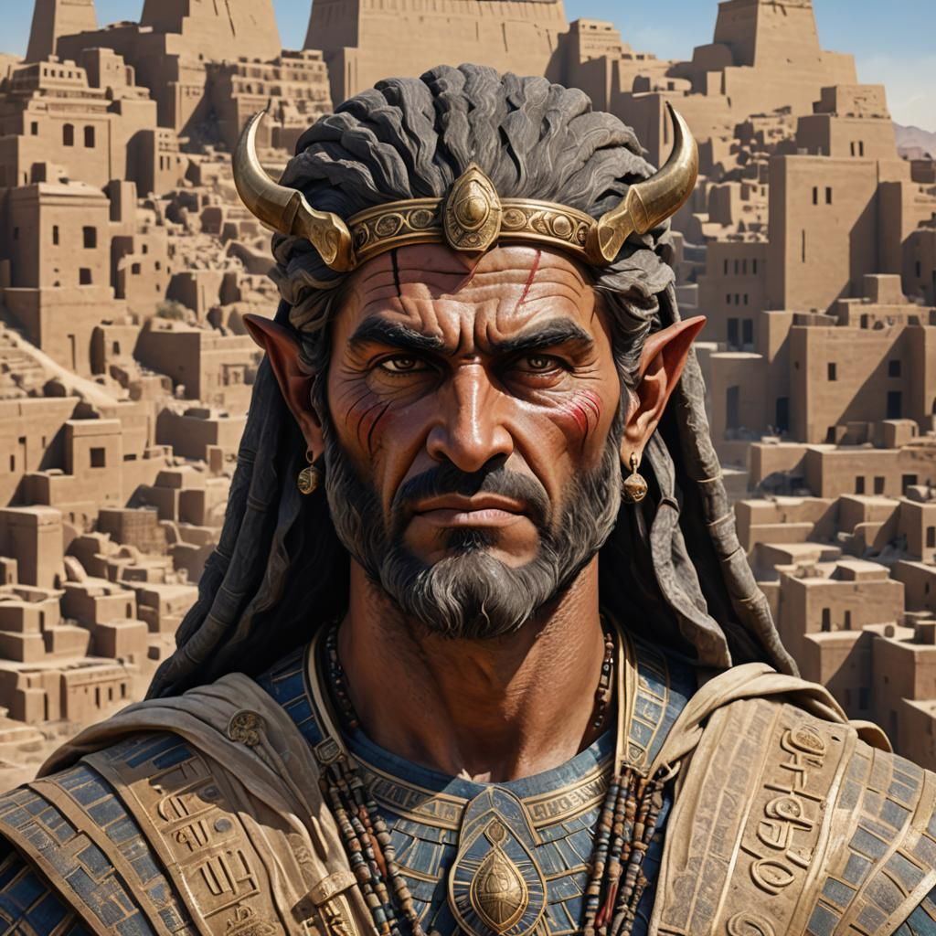 Ancient Mesopotamian God in Modern Iraqi Setting