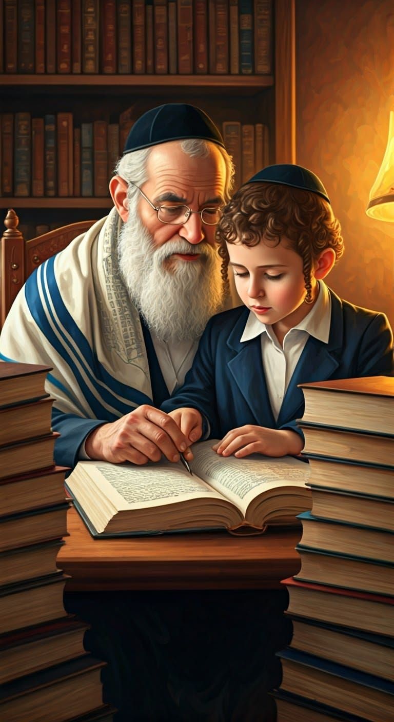 Torah Study: A Heartwarming Scene