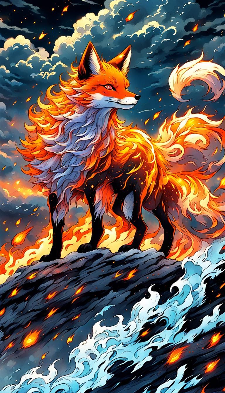 Fiery Fox on Jupiter, Anime Style