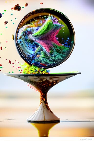 Earth in Coffee Cup: Detailed Fantasy Concept Art