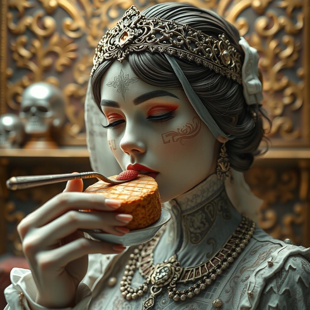 Woman of the Future Portrait with Intricate HDR Details