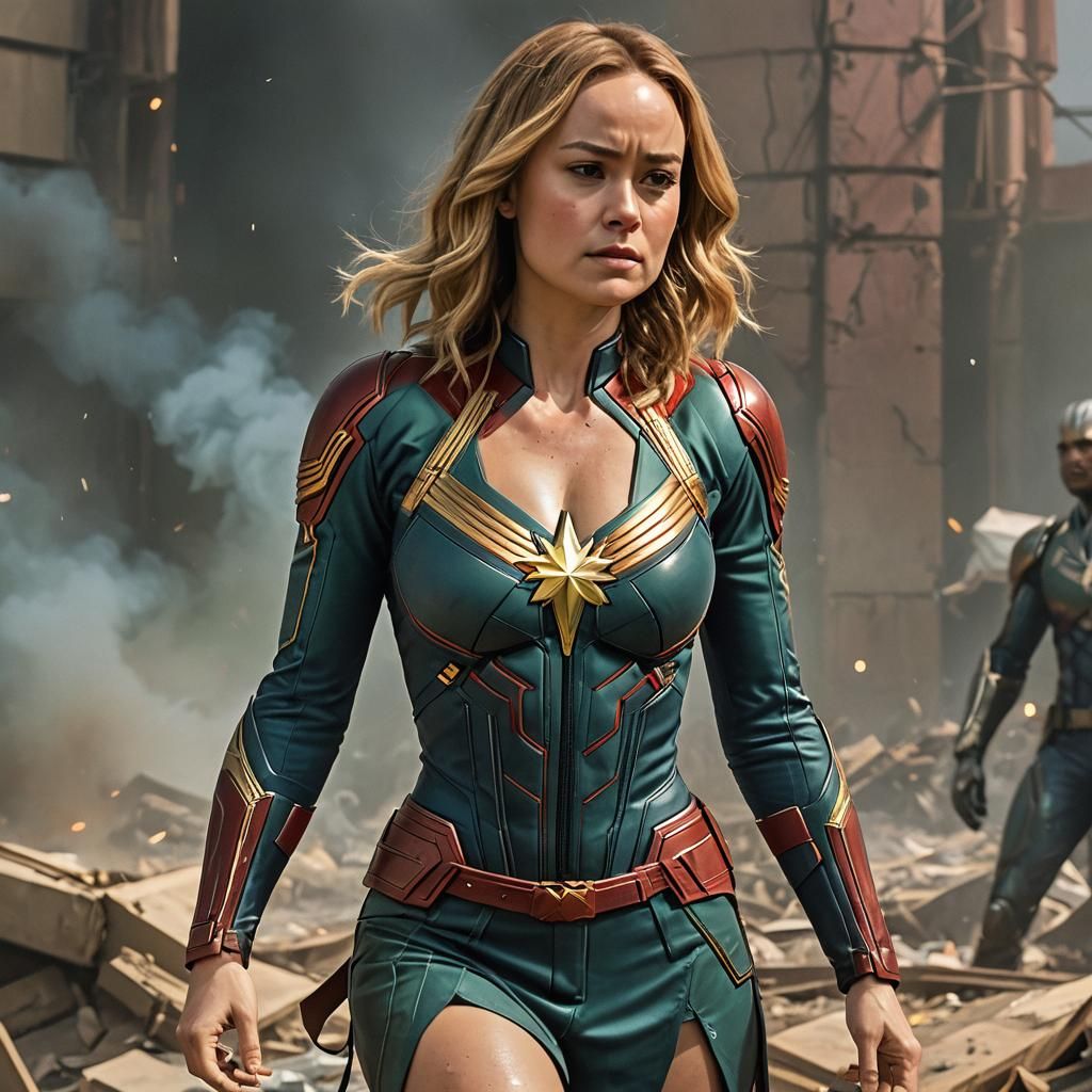 Brie Larson hot superheroine captain marvel