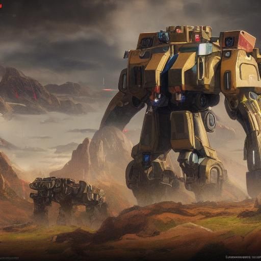 Battletech Mechwarrior: Detailed Matte Painting