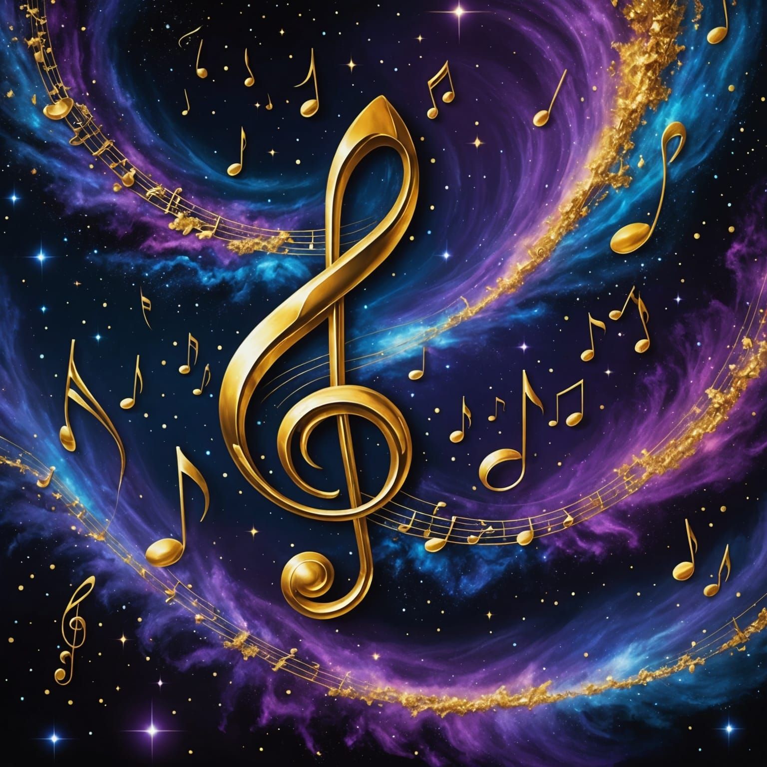 Cosmic Symphony: Musical Notes in Space