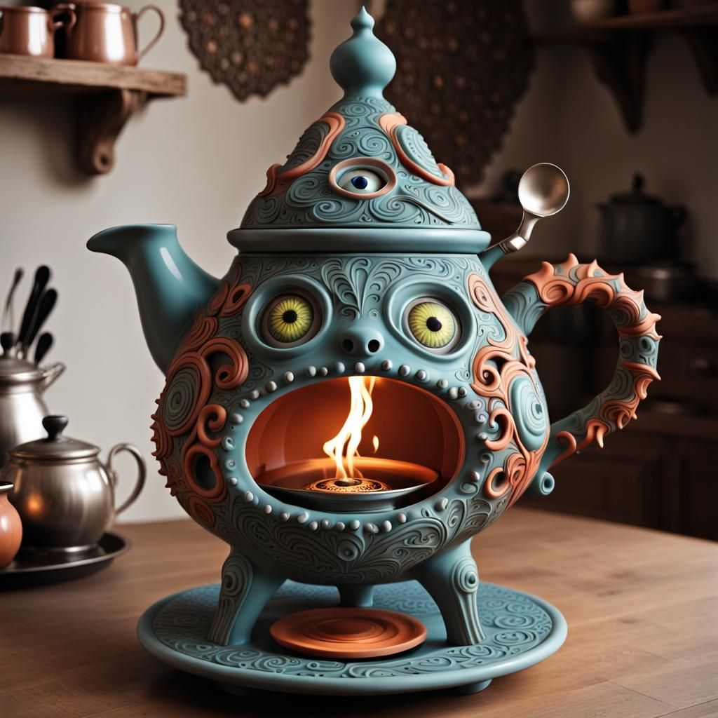 A mesmerizing clay pottery masterpiece