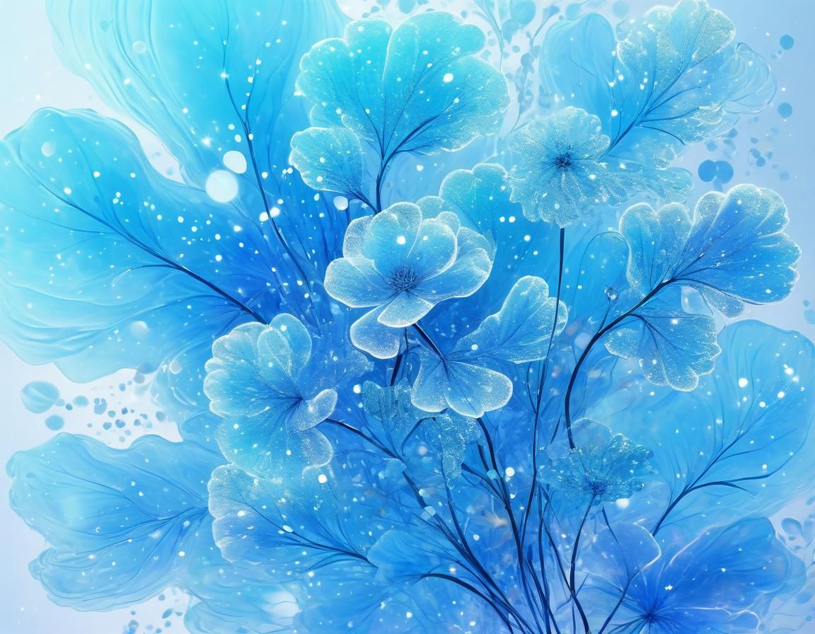 Ethereal Floral Landscape in Abstract Surreal Style