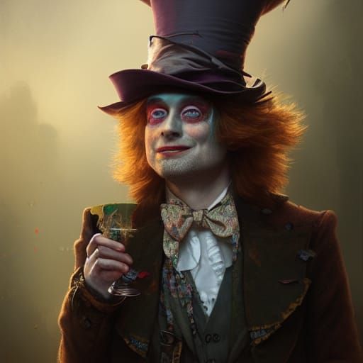 Mad Hatter and Alice in Apocalyptic Wonderland