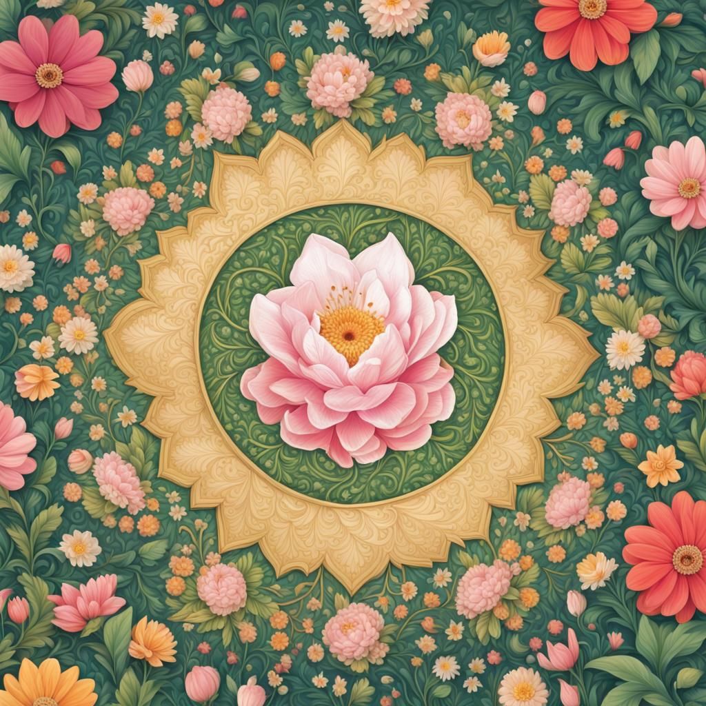 Fantastical Spring Creation: Detailed Matte Painting