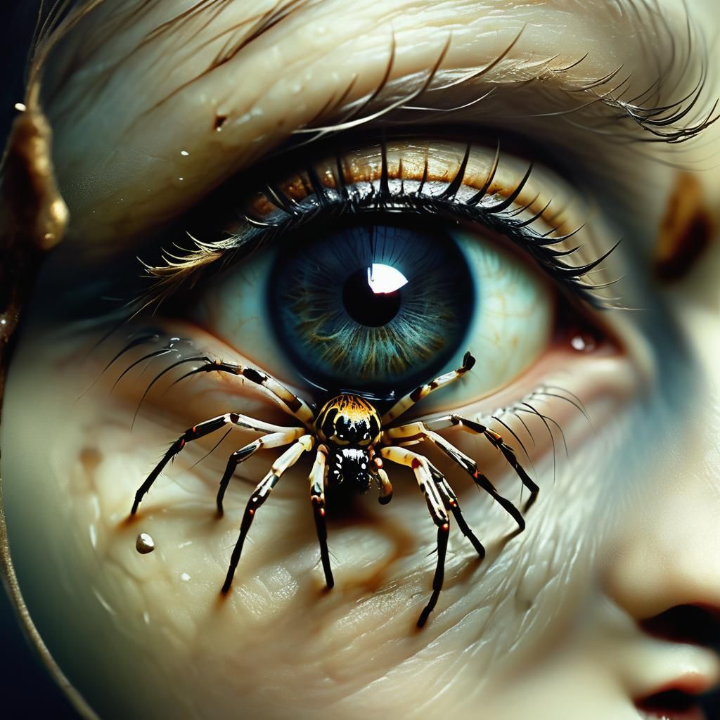 Surreal Spider Emerges: Macrophotography Masterpiece
