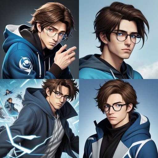 Teenage Superhero Spidersona in Anime Style