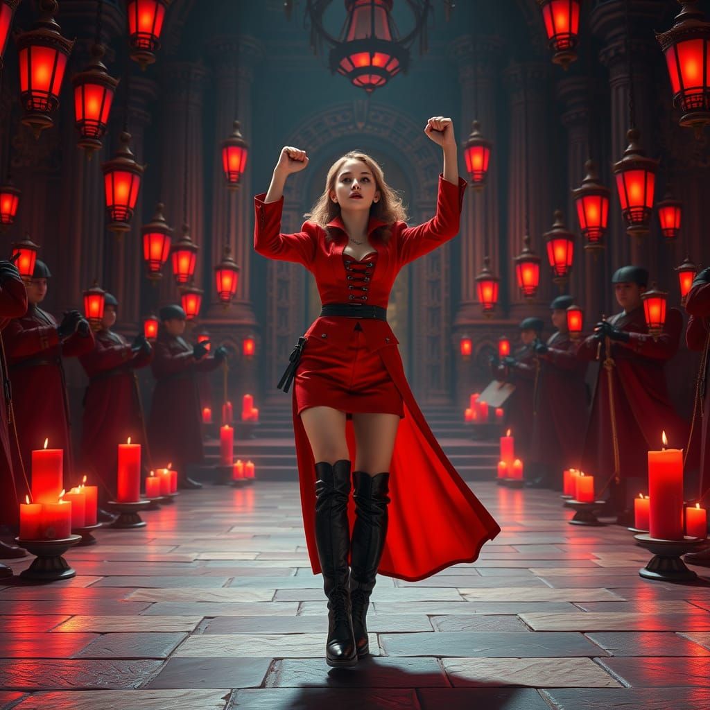 Victorian Rebel in Crimson Defiance