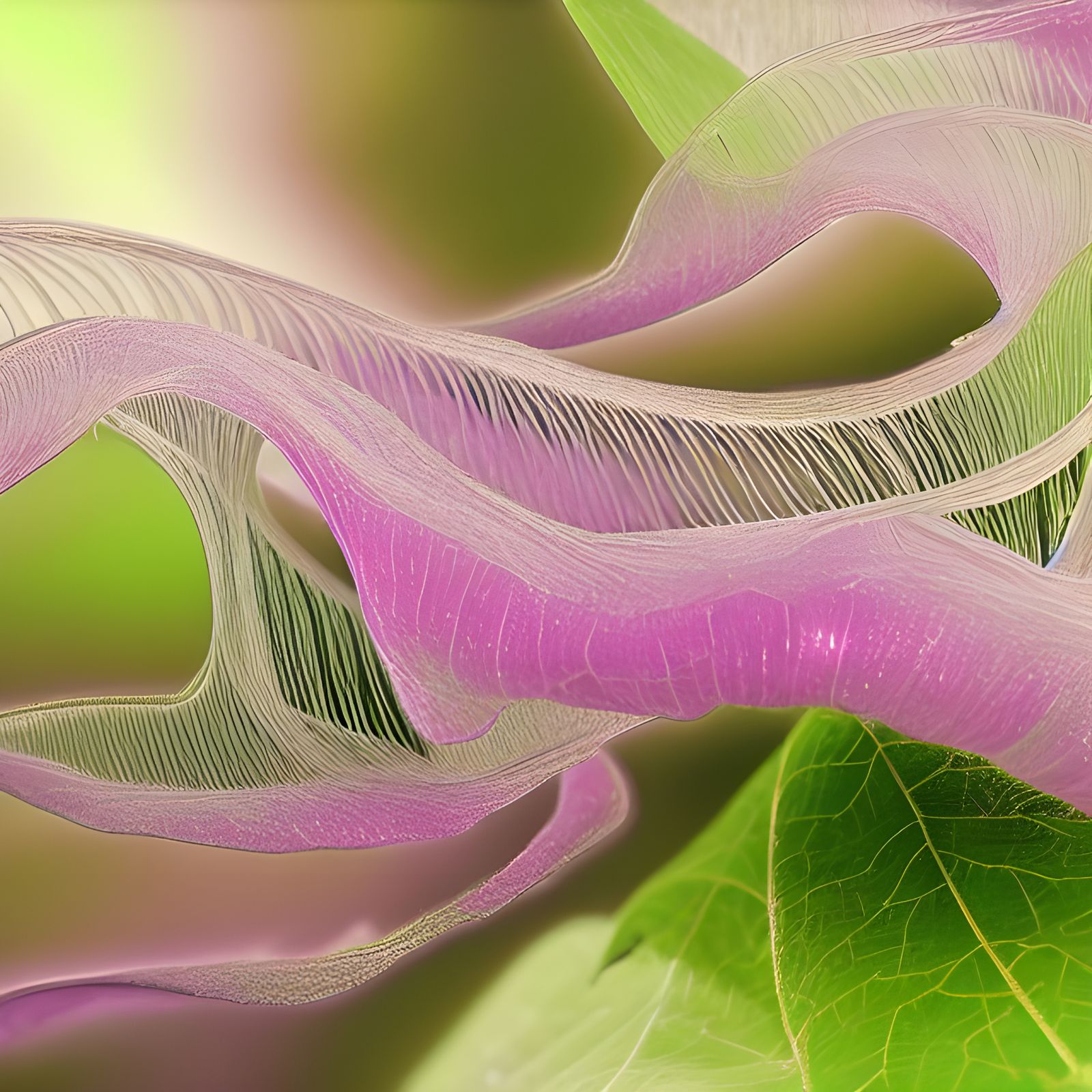 Detailed Crystalline Flower Vines in Vivid 3D