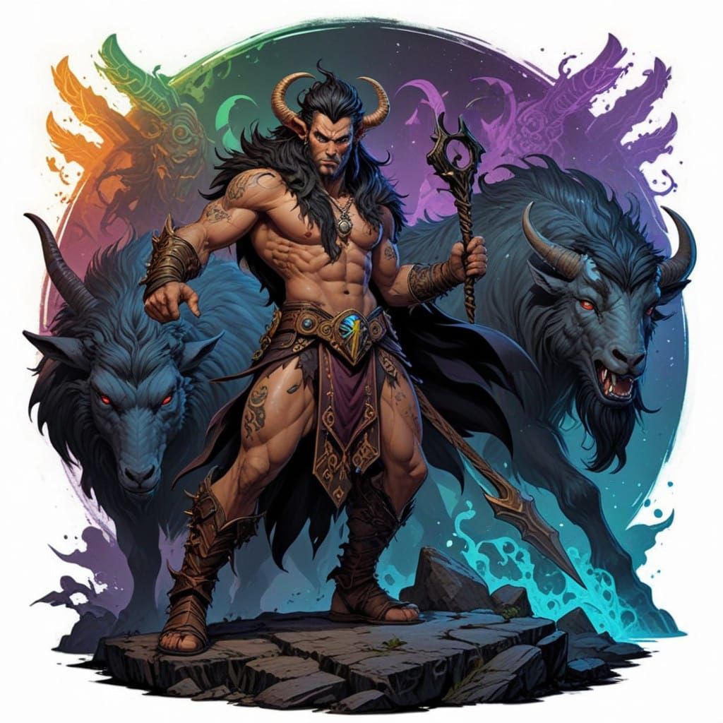 Fantasy Hero in Punk-Inspired Comic Art